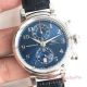 New Mens Replica IWC Da Vinci 42mm Deep Blue Black Leather Chronograph Watch - IW393402 (2)_th.jpg